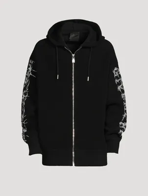 Ringlet Wool Barbed Wire Zip Hoodie