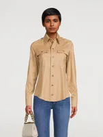 Hill Wool Patch-Pocket Shirt