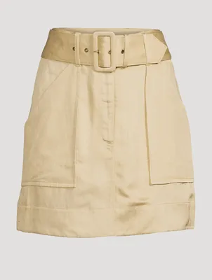 Marie Linen-Blend Mini Skirt