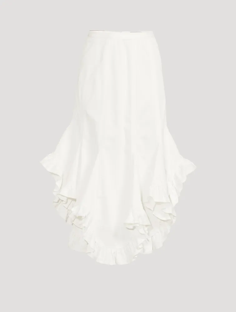 Adelle Drill Godet Midi Skirt