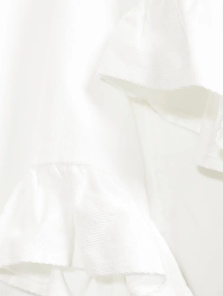 Adelle Drill Godet Midi Skirt