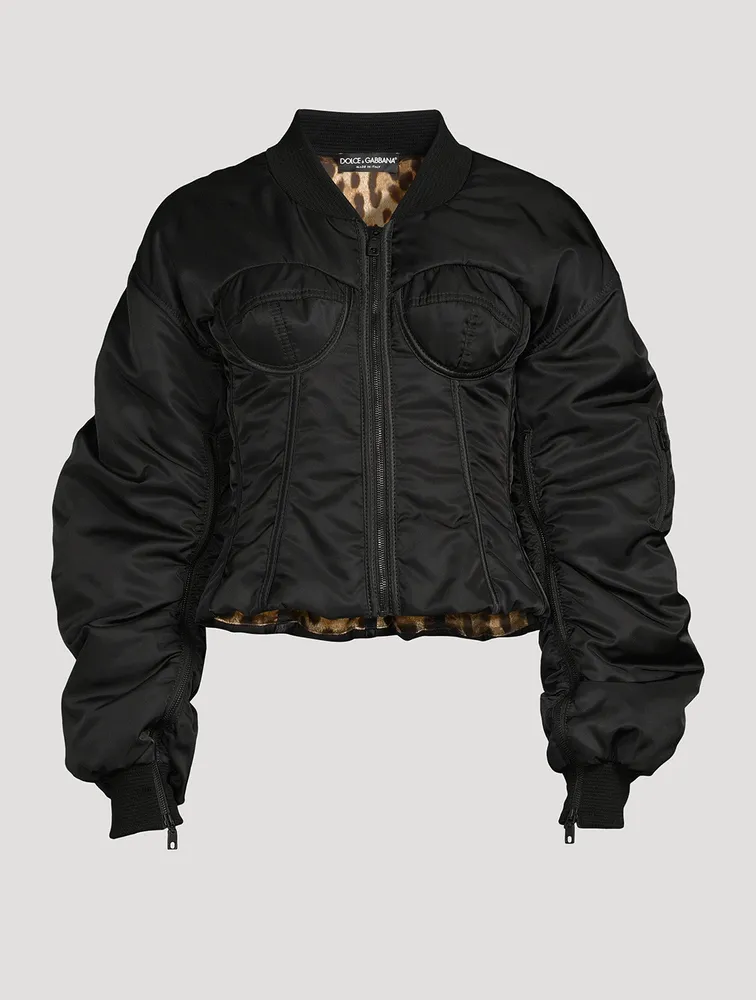 Nylon Corset Bomber Jacket