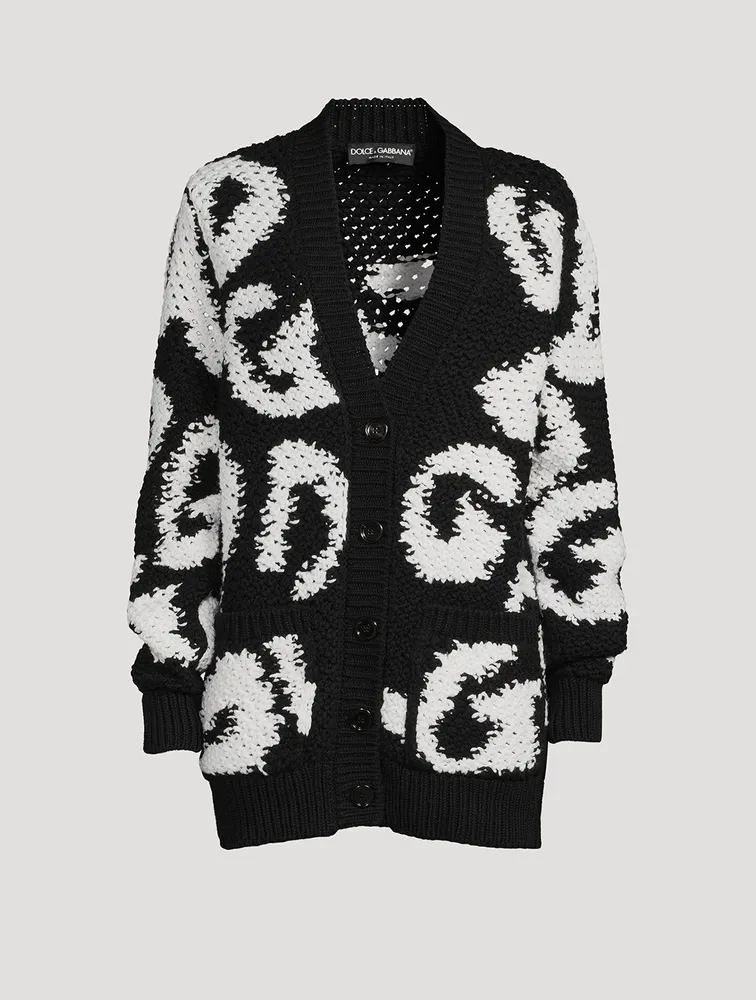 Intarsia Wool And Cashmere Cardigan