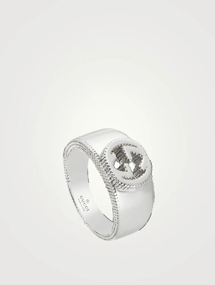 Interlocking G Sterling Silver Ring