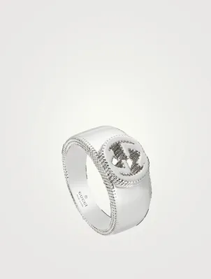 Interlocking G Sterling Silver Ring