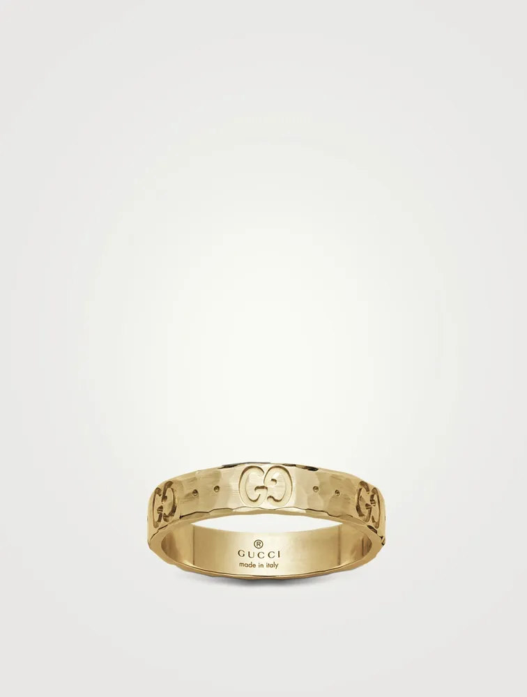 Icon Hammered 18K Gold Ring