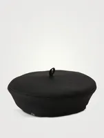Wool-Blend Monogram Beret