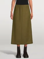 Luun Virgin Wool And Alpaca Midi Skirt