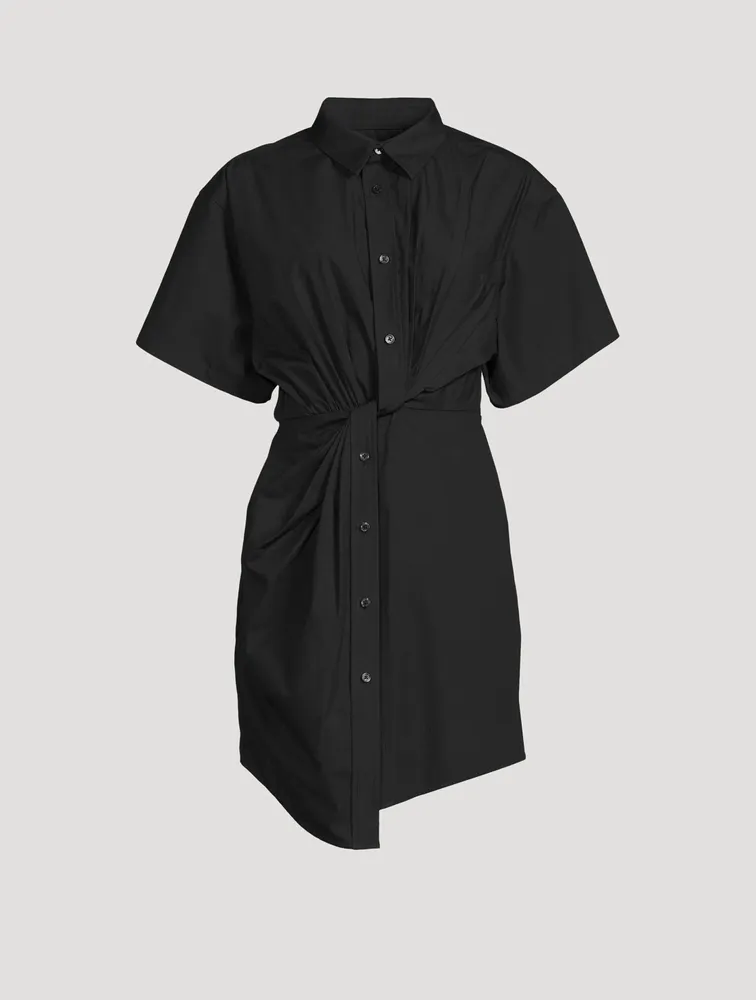 Twisted Placket Mini Dress