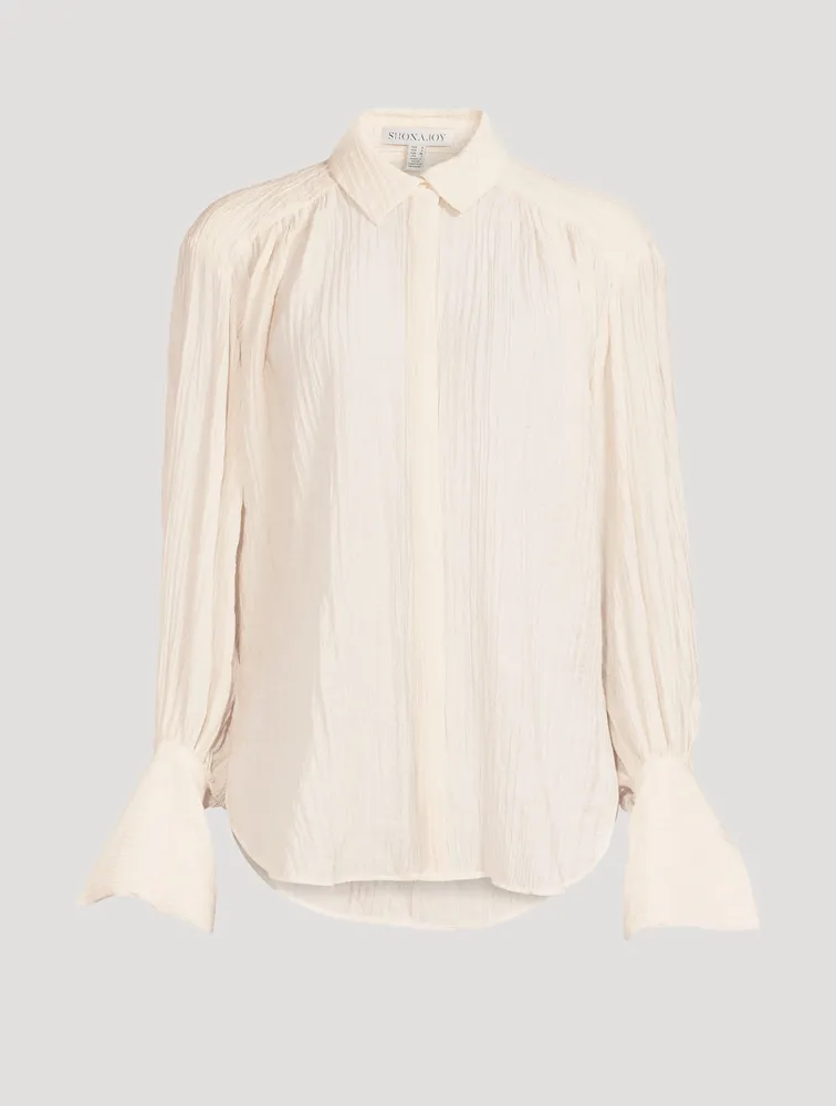 Mila Relaxed Balloon-Sleeve Shirt