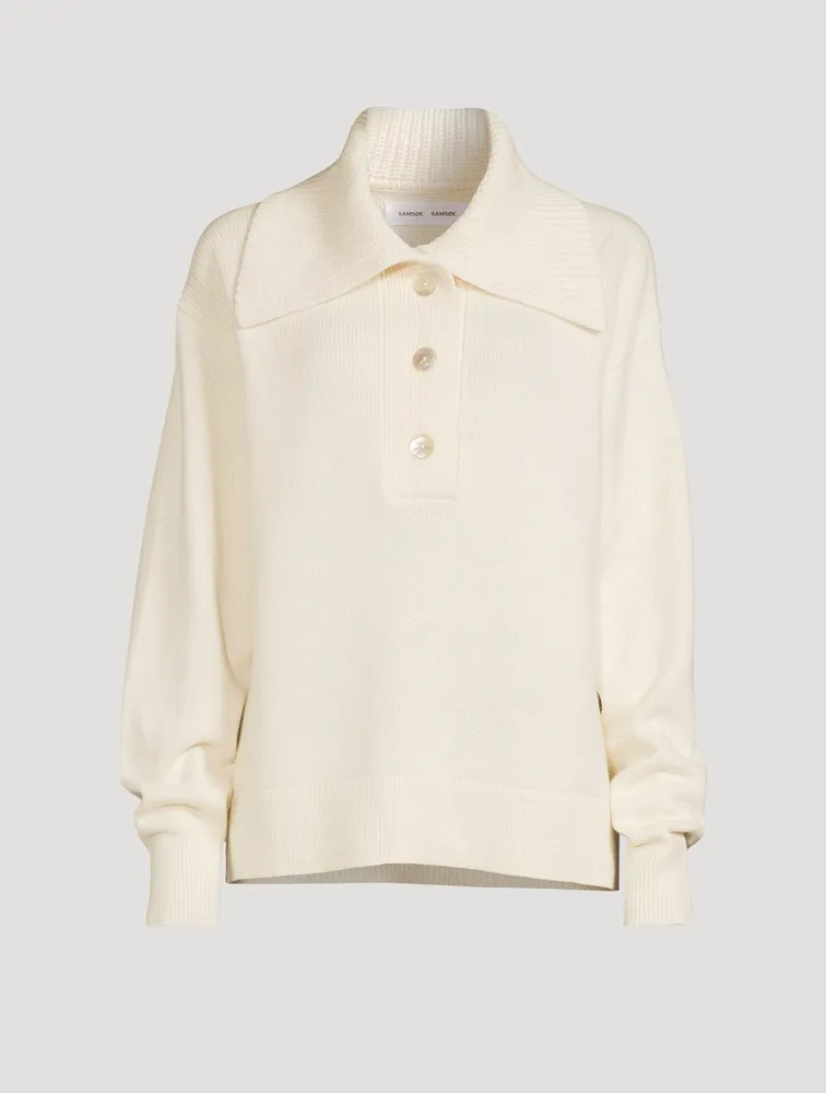 Hailey Cotton And Wool Polo Sweater