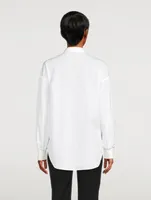 Cotton Cocoon-Sleeve Shirt