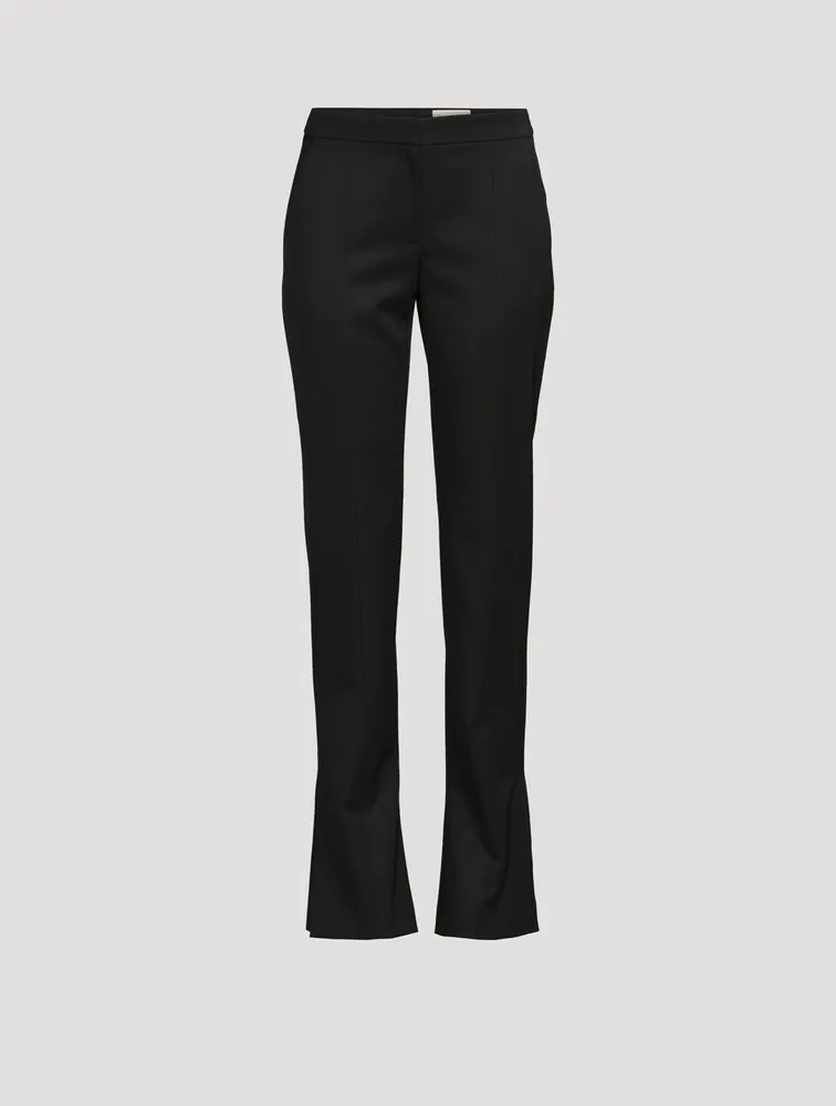 Slashed Long Cigarette Pants