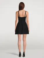 Wool Gabardine Bustier Dress