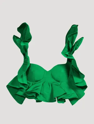 Exploded Ruffles Corseted Top