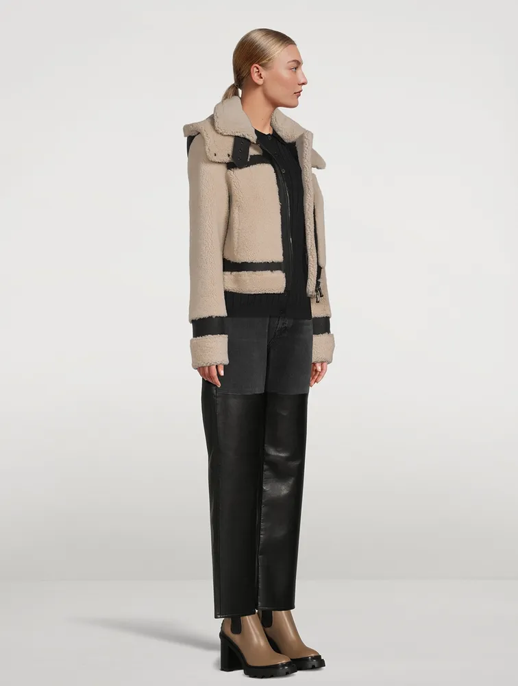 Kit Shearling Moto Jacket