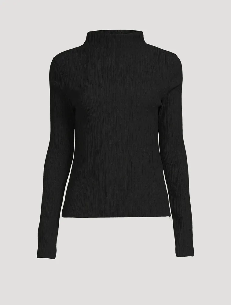 High-Neck Long-Sleeve Top