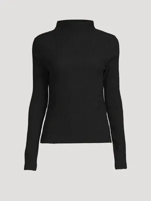 High-Neck Long-Sleeve Top