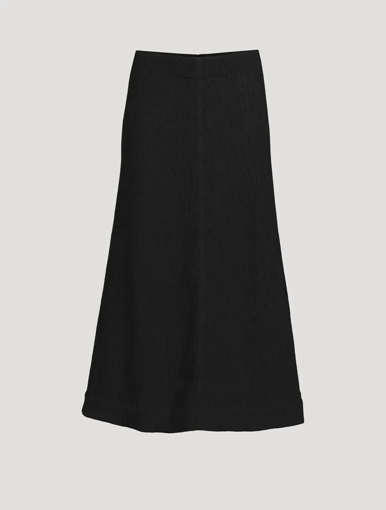 Cotton Jersey Midi Skirt