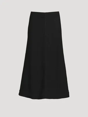 Cotton Jersey Midi Skirt