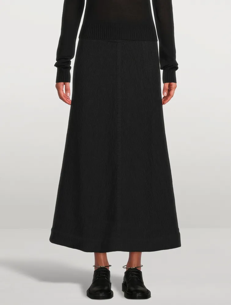 Cotton Jersey Midi Skirt