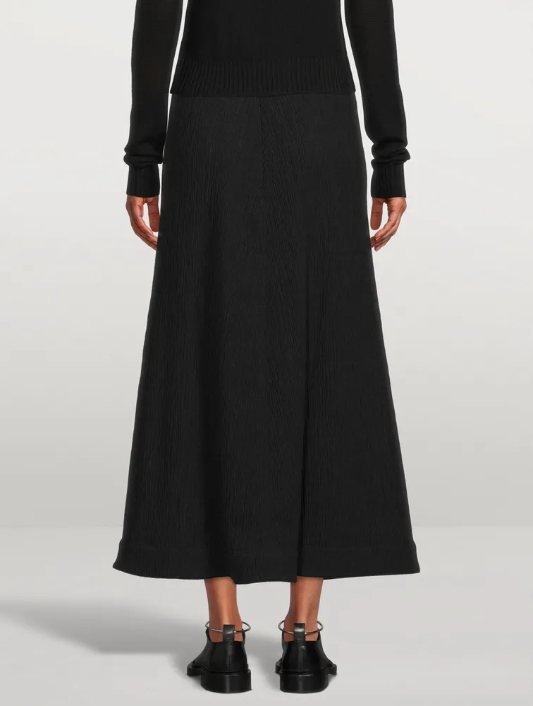 Cotton Jersey Midi Skirt