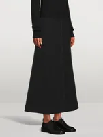 Cotton Jersey Midi Skirt