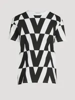 Cotton T-Shirt VLTN Print