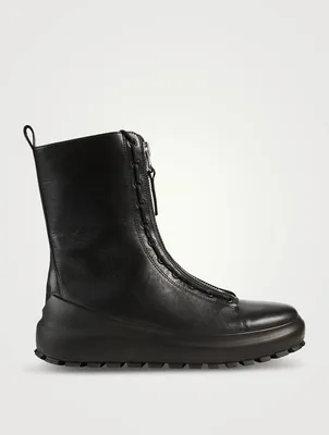 Leather Dual Lace Combat Boots