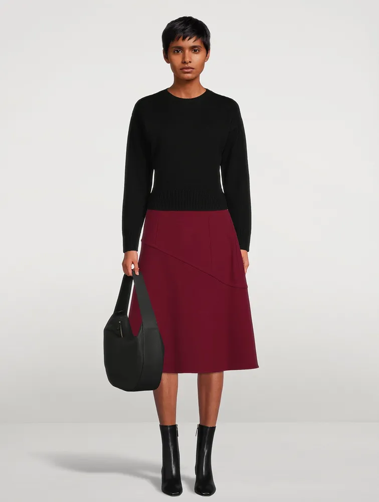 Virgin Wool Midi Skirt