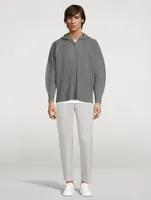 Heather Pleats Hoodie