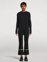 Asymmetrical Satin Shirt With Bow