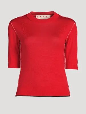 Wool And Silk Knit Sweater