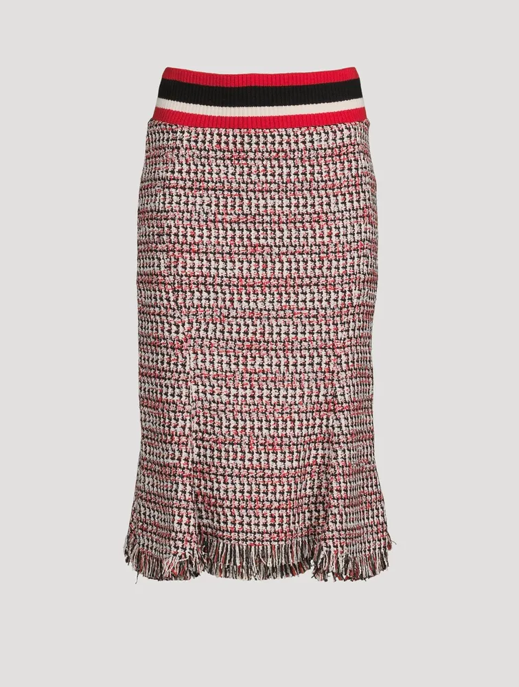 Tweed Godet Skirt