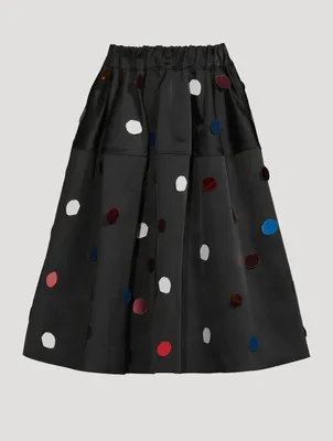 Balloon Midi Skirt With Sequins