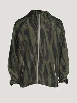 Windbreaker Jacket Pleat Camo Print