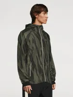 Windbreaker Jacket Pleat Camo Print