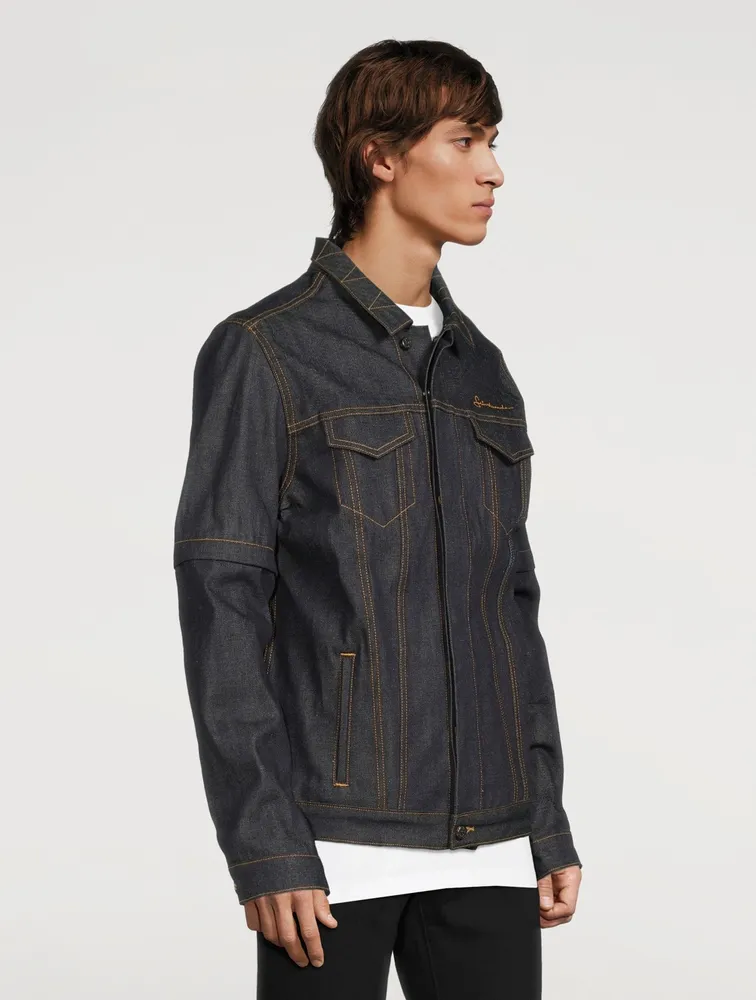 Zip-Off Sleeve Denim Jacket