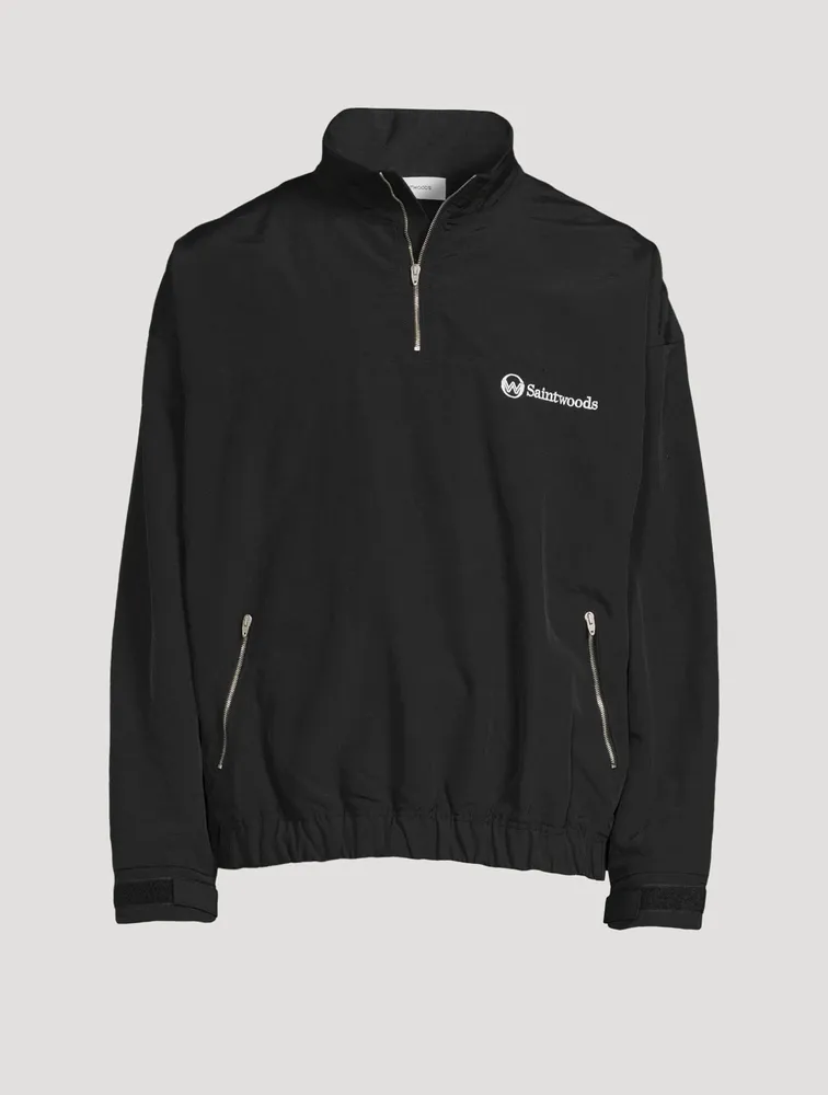 Nylon Quarter-Zip Track Jacket