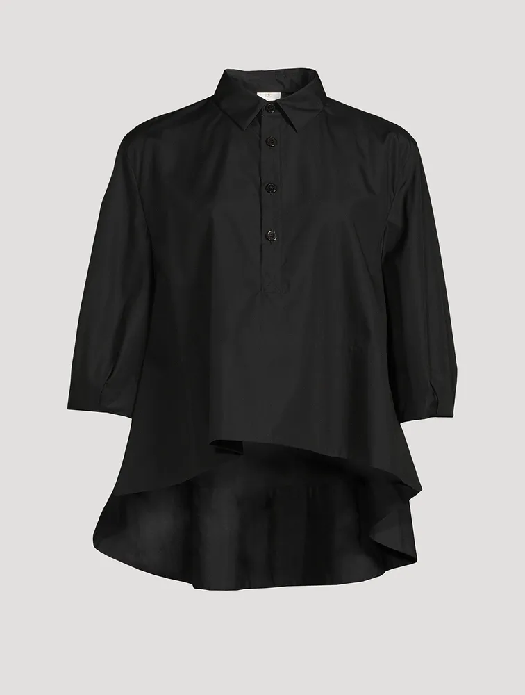 Puff-Sleeve Cotton Shirt