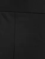 High-Waisted Wool Gabardine Midi Skirt