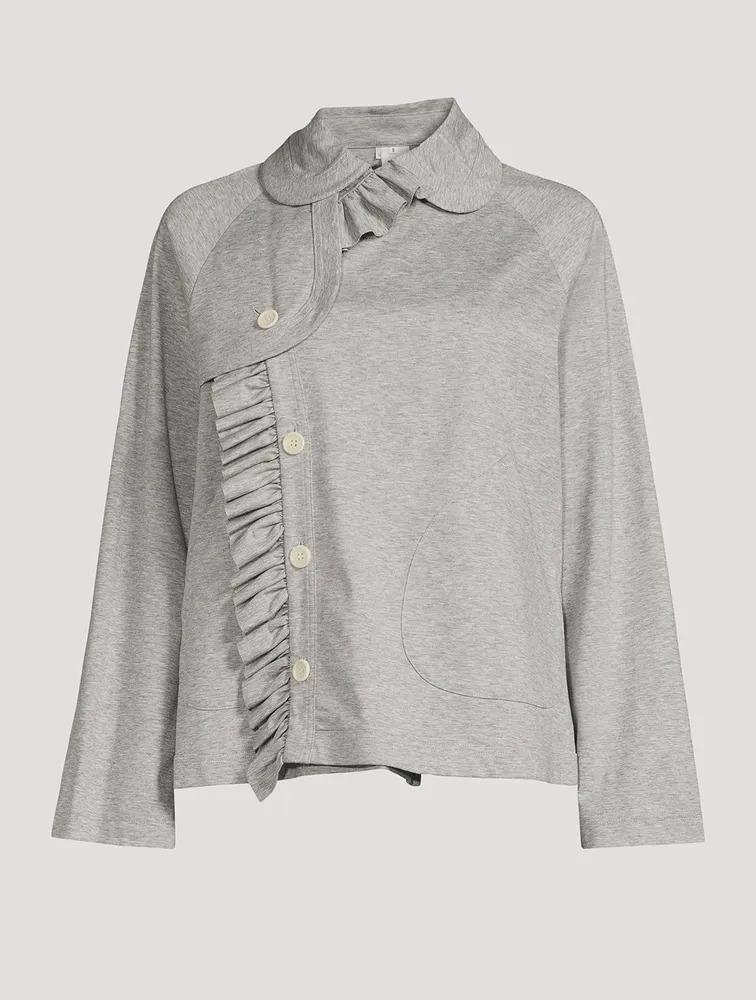 Ruffled Jersey Jacket