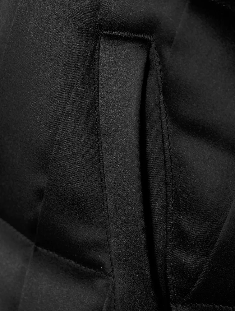 Padded Satin Pleated Vest