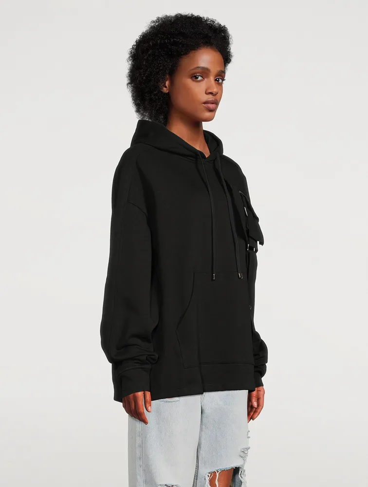 Hoodie With Quilted Straps