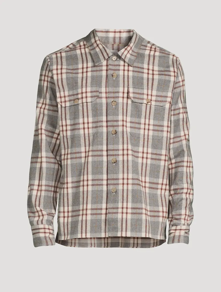Flannel Overshirt Check Print