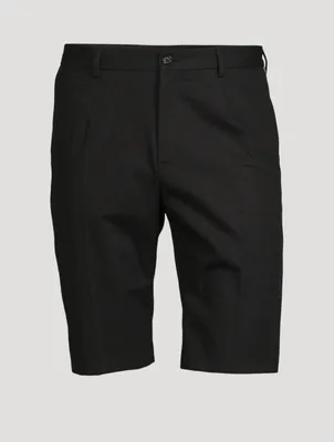 Cotton Stretch Shorts With Trim