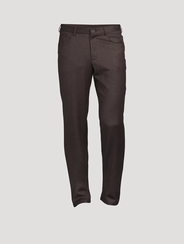 Wool Five-Pocket Dress Pants