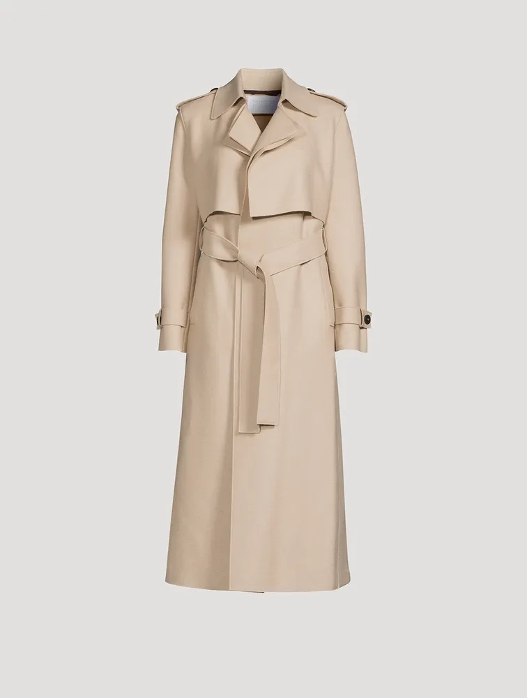 Wool Long Trench Coat