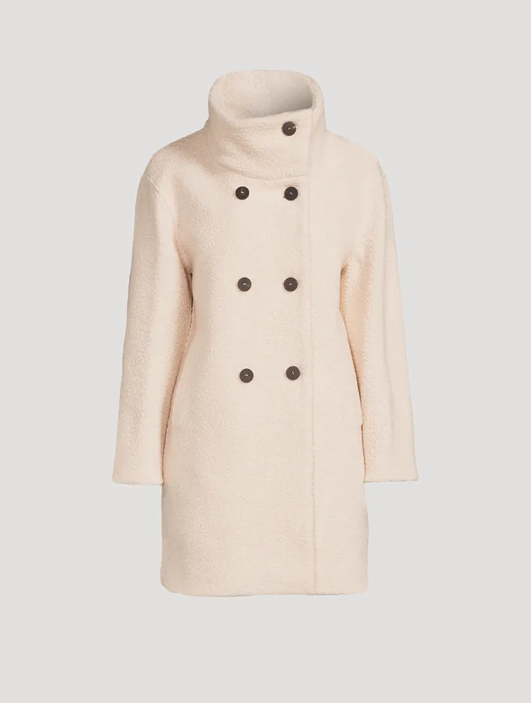Boucle Funnel-Collar Coat