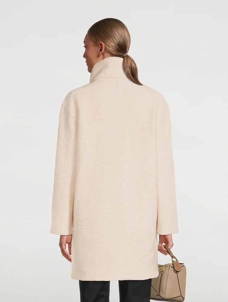 Boucle Funnel-Collar Coat